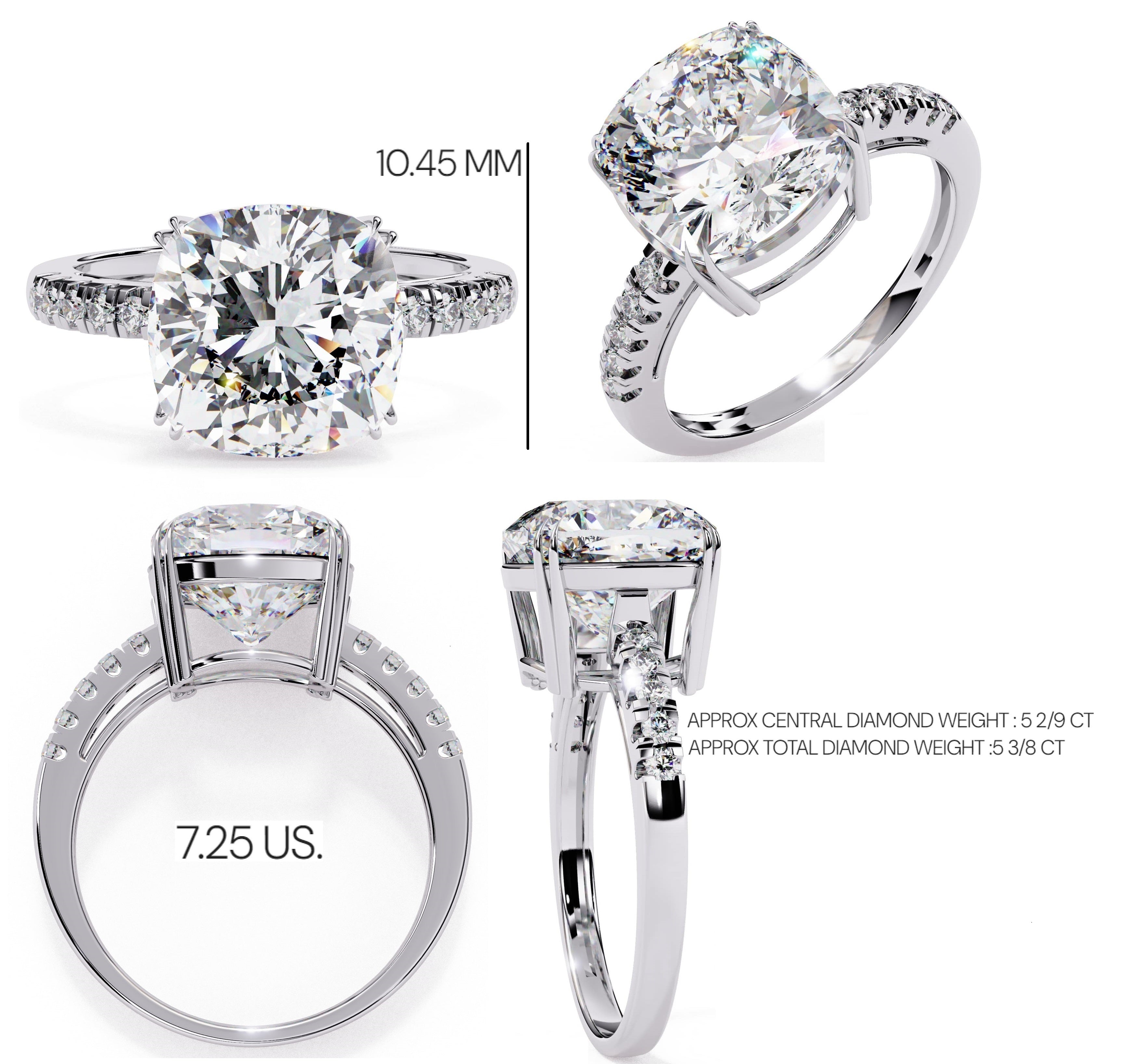 Elegant Diamond Side Stone Brilliance Ring