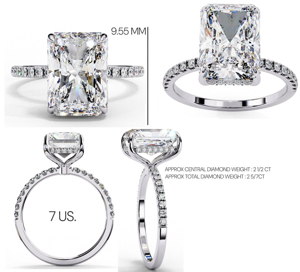 Elegant Diamond Side Stone Brilliance Ring