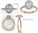 Elegant Diamond Central Stone Ring with Side Accents