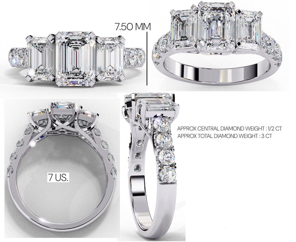 Elegant Central Stone Diamond Cluster Ring
