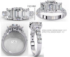 Elegant Central Stone Diamond Cluster Ring
