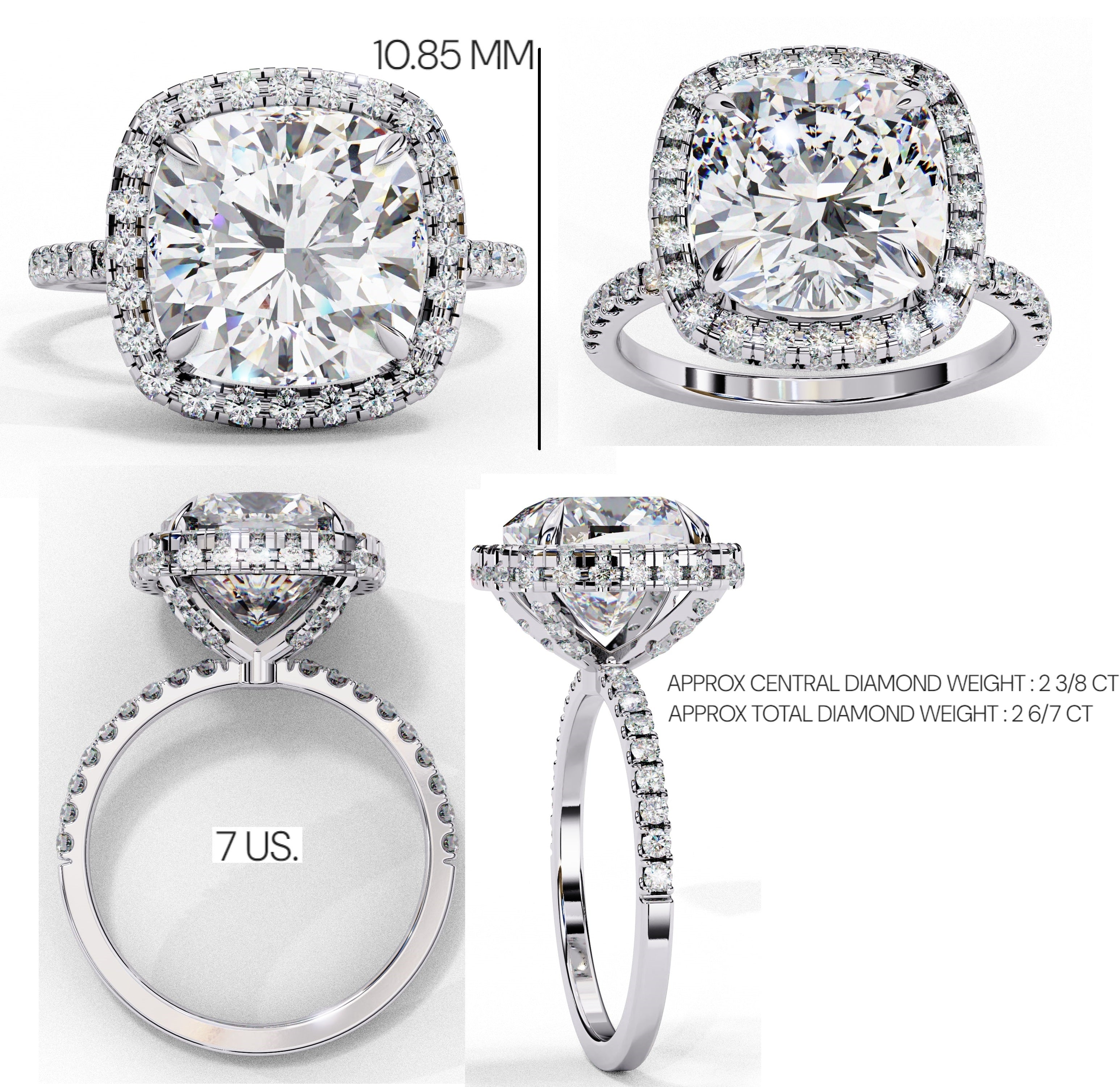Elegant Diamond Side Stone Brilliance Ring