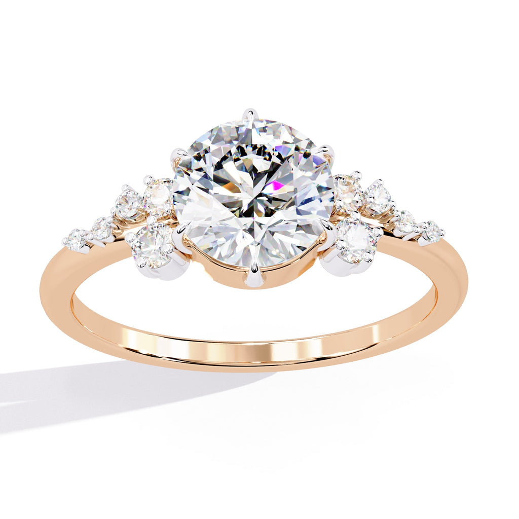 Elegant Central Stone Brilliance Ring with Side Accents
