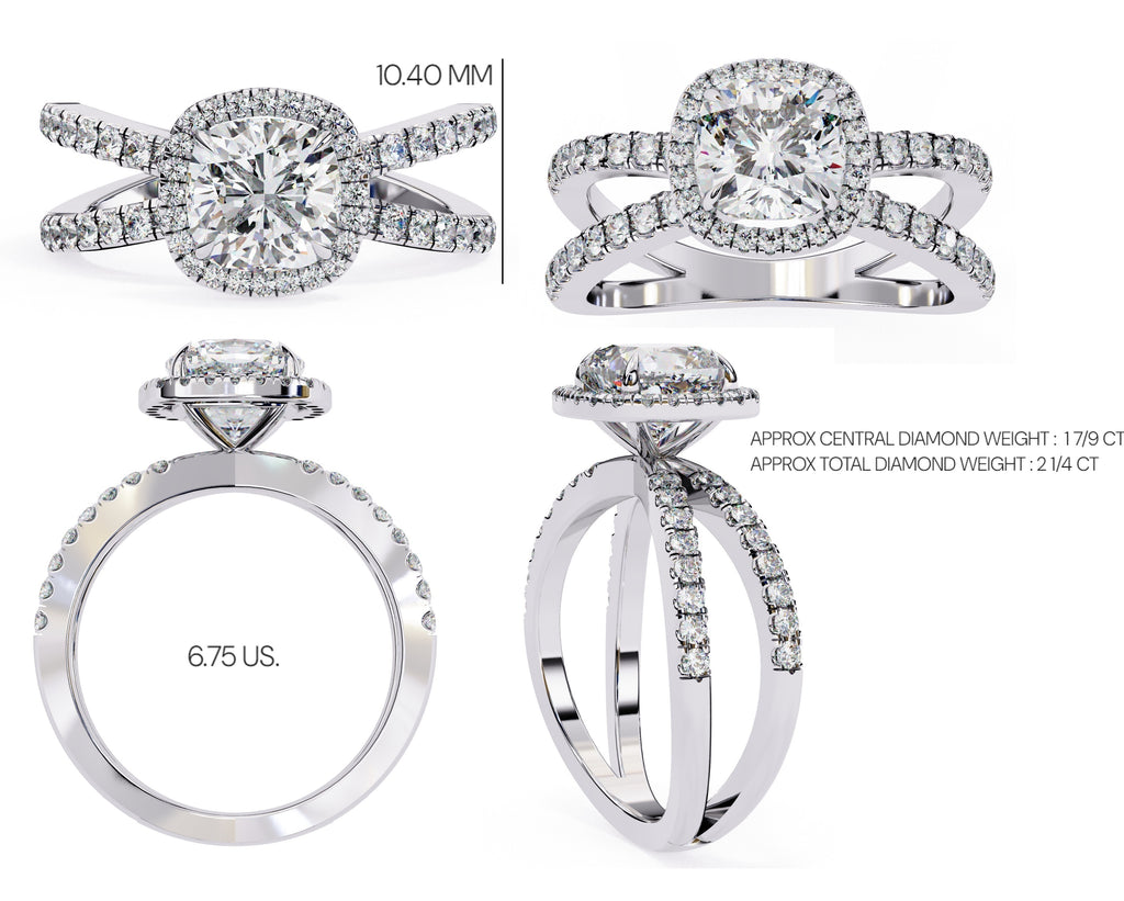 Elegant Diamond Central Stone Ring with Brilliant Side Accents