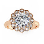 Elegant Central Stone Diamond Ring with Side Brilliance