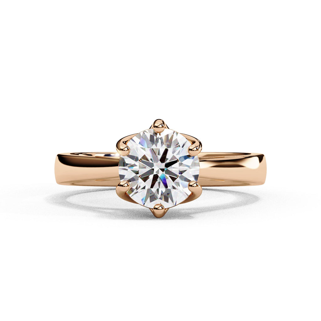 Elegant Central Stone Diamond Ring with Radiant Side Accents