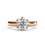 Elegant Central Stone Diamond Ring with Radiant Side Accents