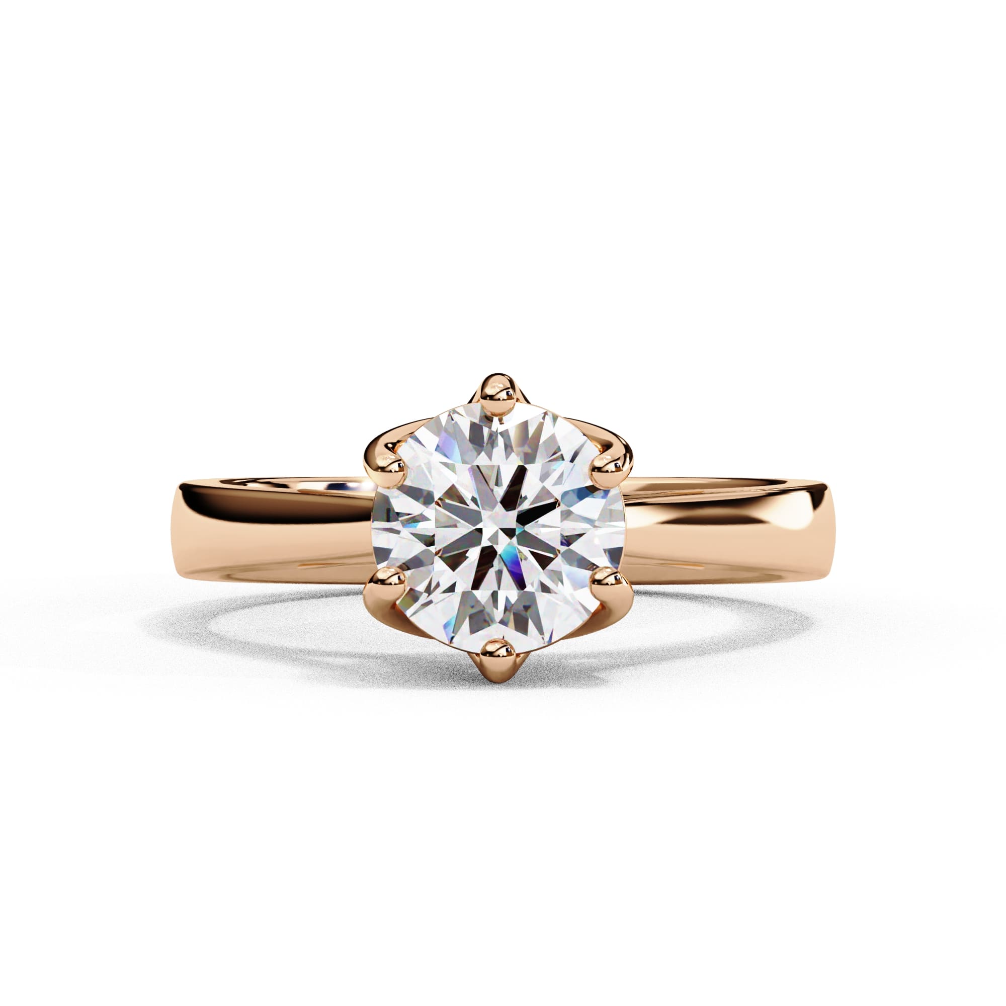 Elegant Central Stone Diamond Ring with Radiant Side Accents
