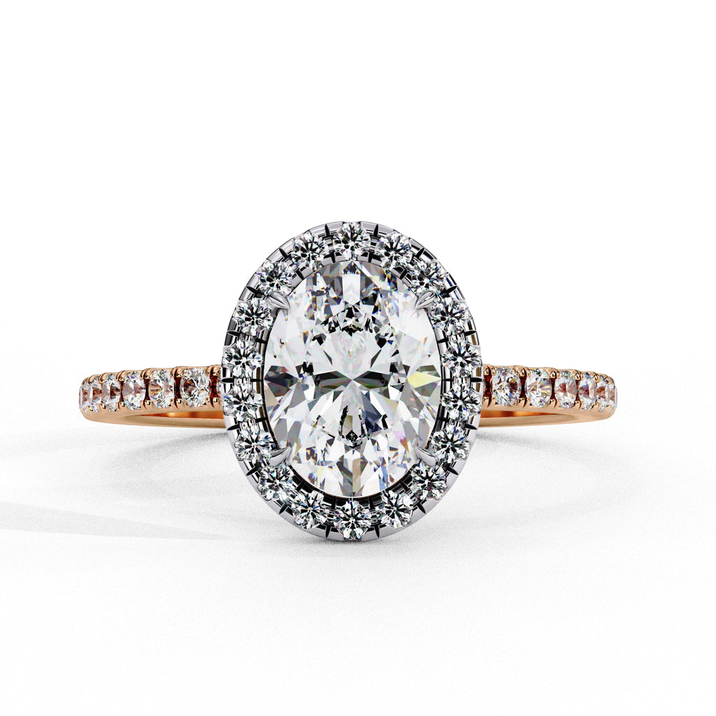 Elegant Diamond Central Stone Ring with Side Accents
