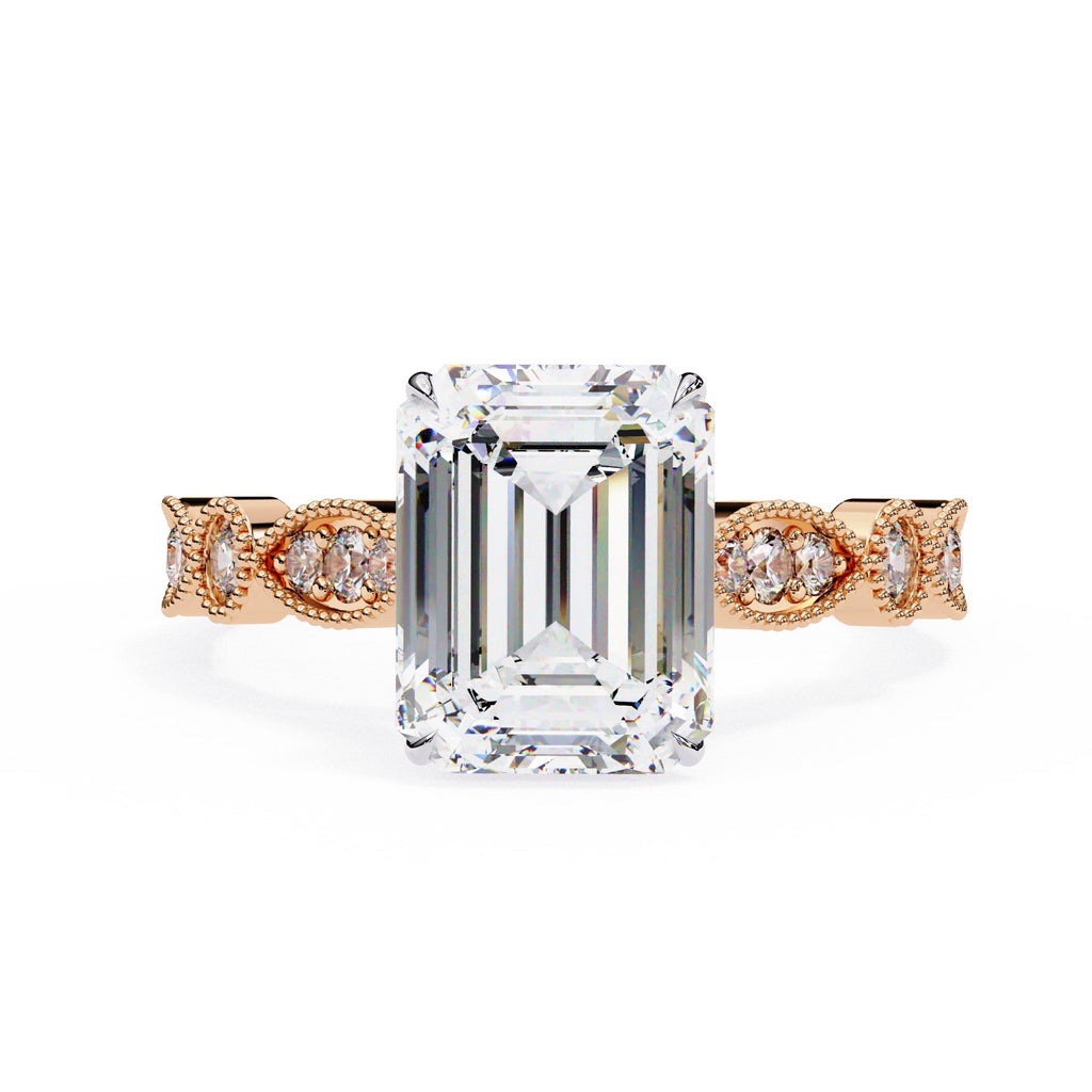 Elegant Central Stone Diamond Ring with Side Accents