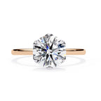 Elegant Central Stone Diamond Ring with Side Accents