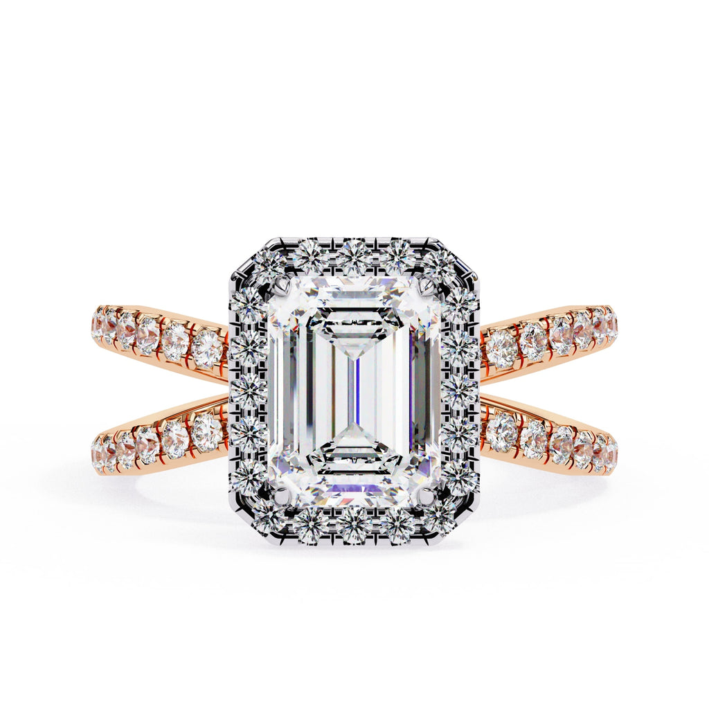 Elegant Diamond Central Stone Ring with Side Accents