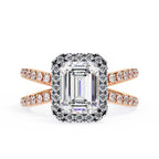 Elegant Diamond Central Stone Ring with Side Accents