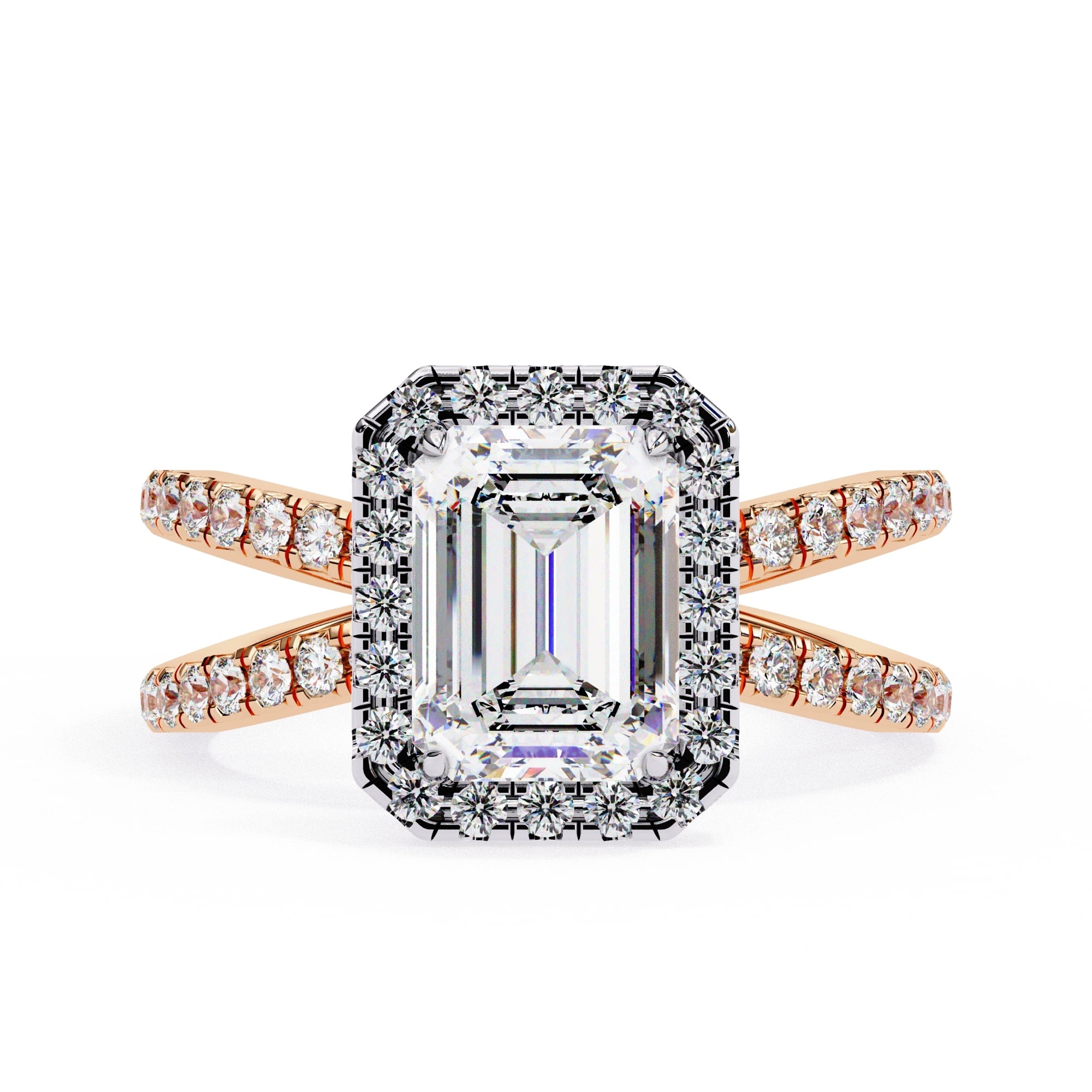 Elegant Diamond Central Stone Ring with Side Accents