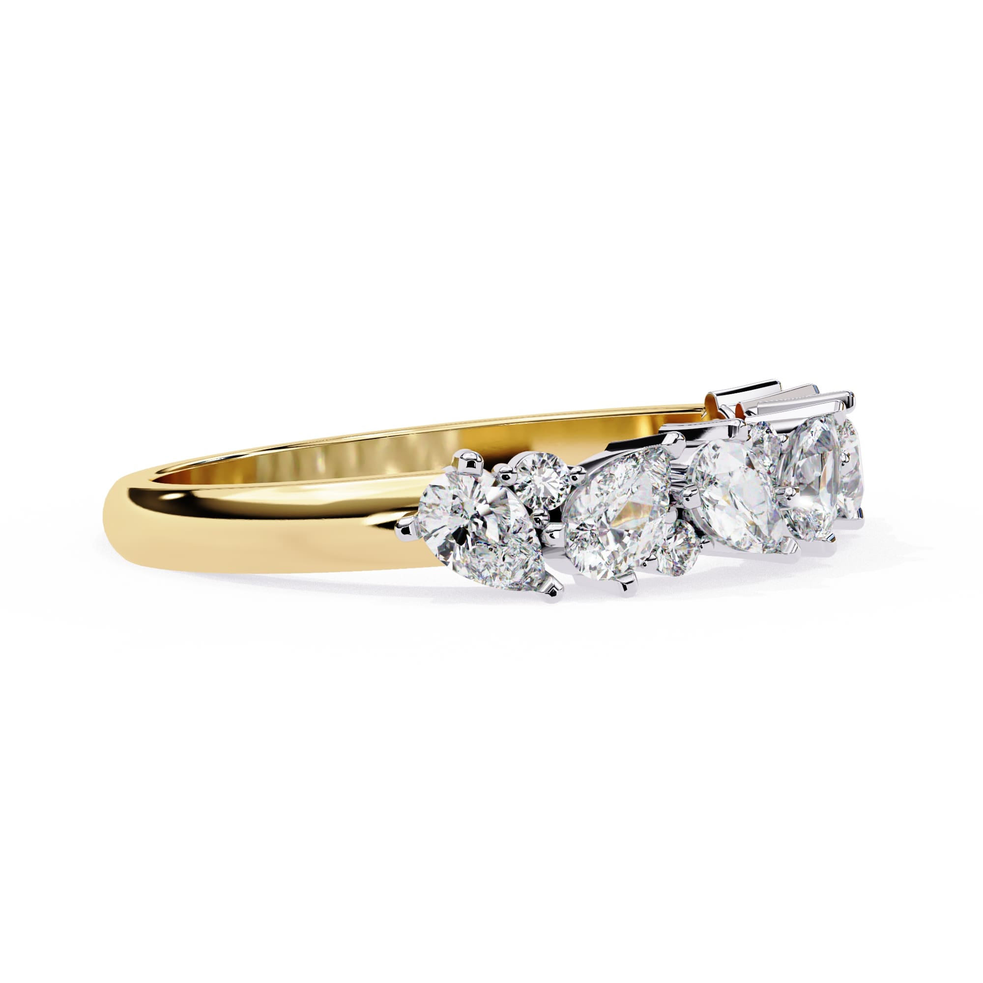 Elegant Diamond Side Stone Brilliance Ring