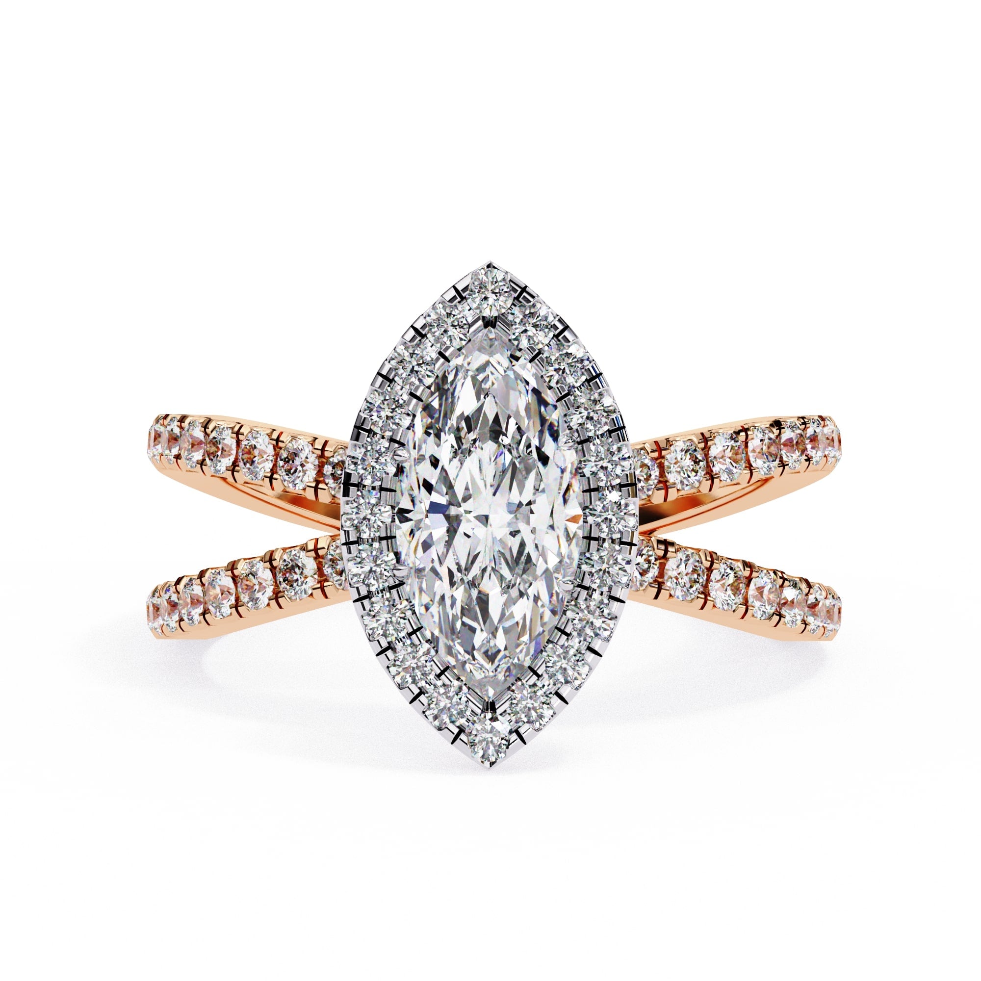 Elegant Diamond Side Stone Brilliance Ring