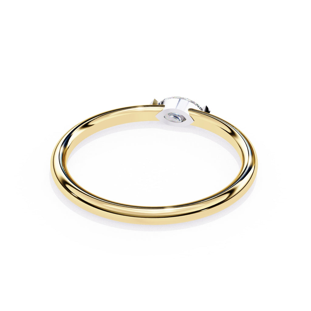 Radiant Solitaire Central Stone Ring