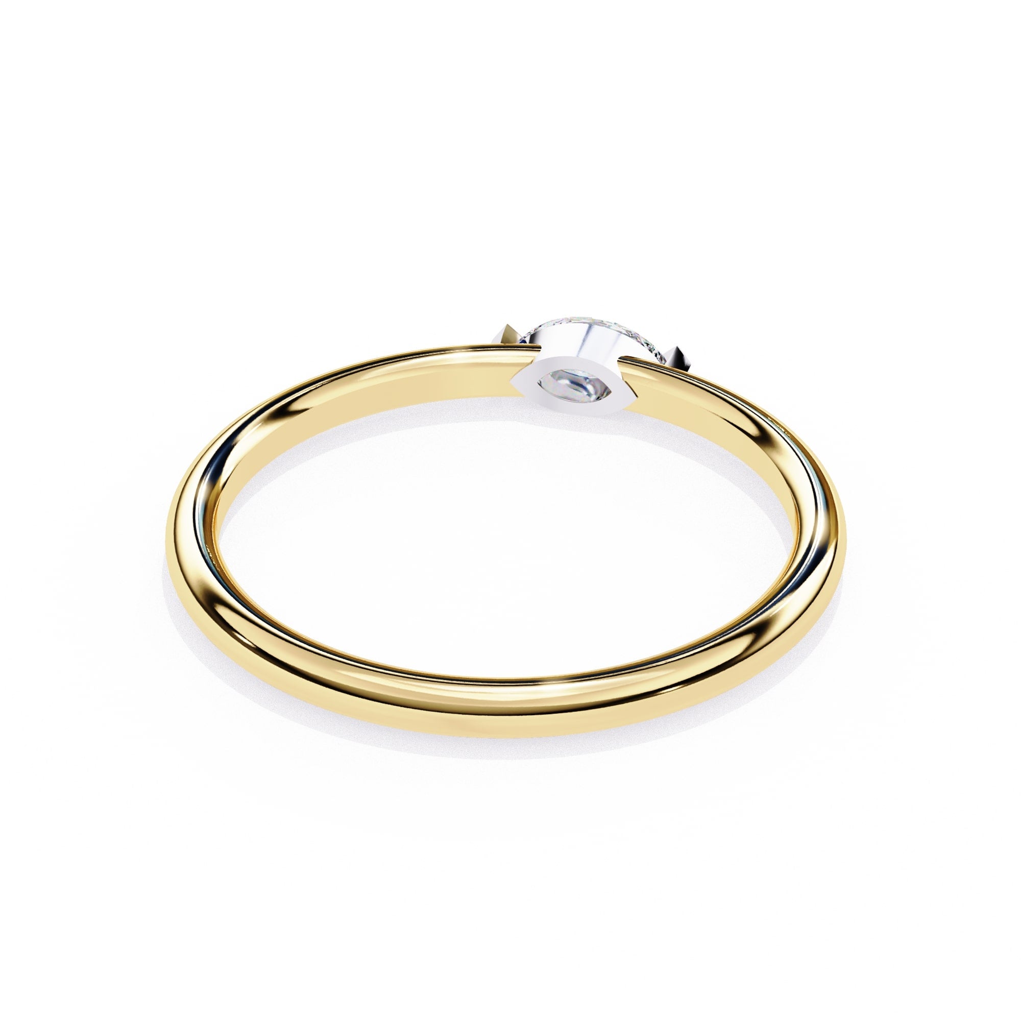Radiant Solitaire Central Stone Ring
