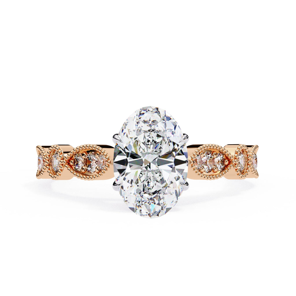 Elegant Diamond Central Stone Ring