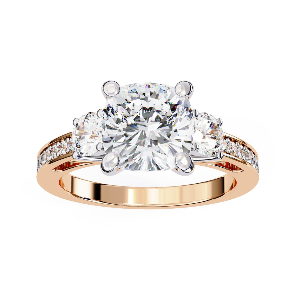 Elegant Diamond Side Stone Brilliance Ring