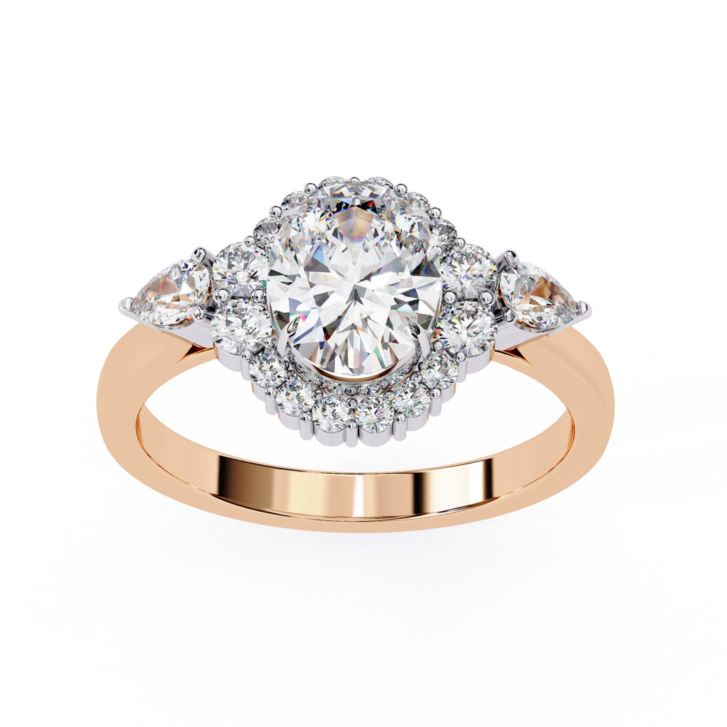 Elegant Diamond Side Stone Brilliance Ring
