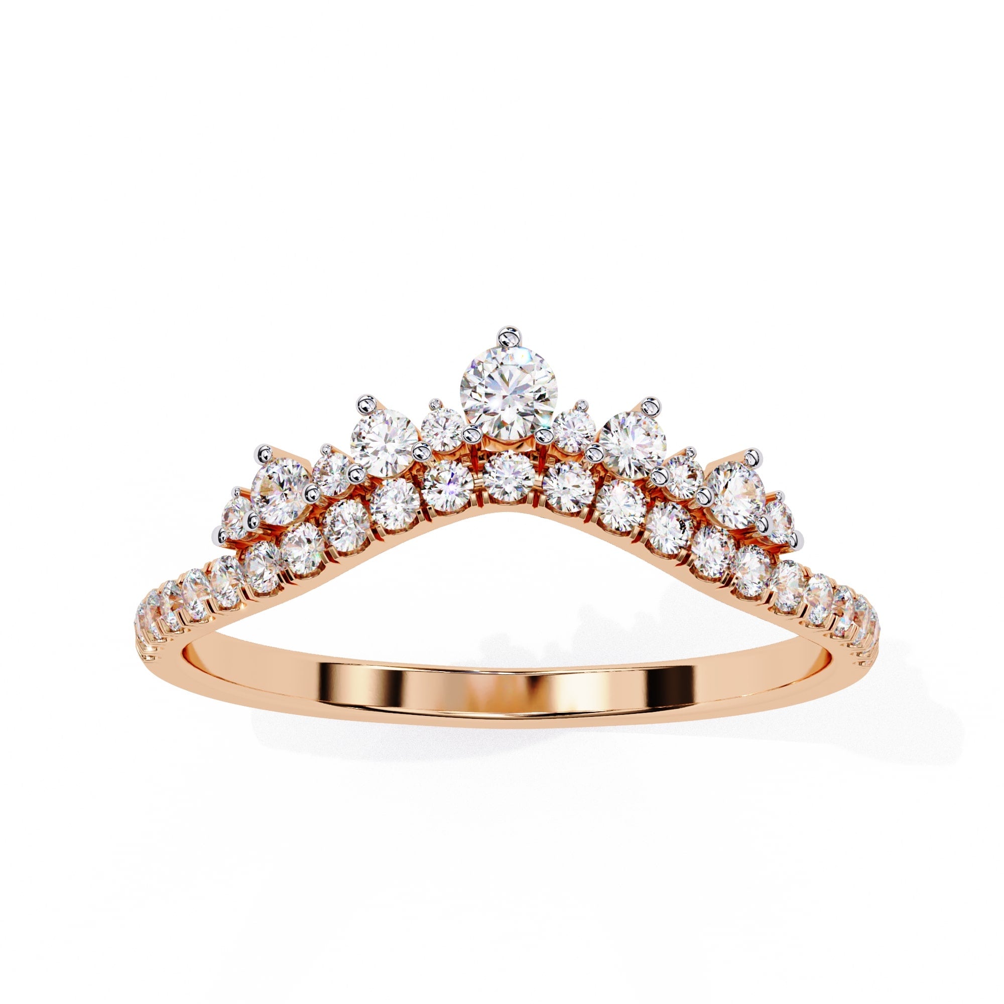 Radiant Diamond Side Stone Eternity Ring