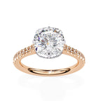 Elegant Central Stone Diamond Ring with Side Stone Accents
