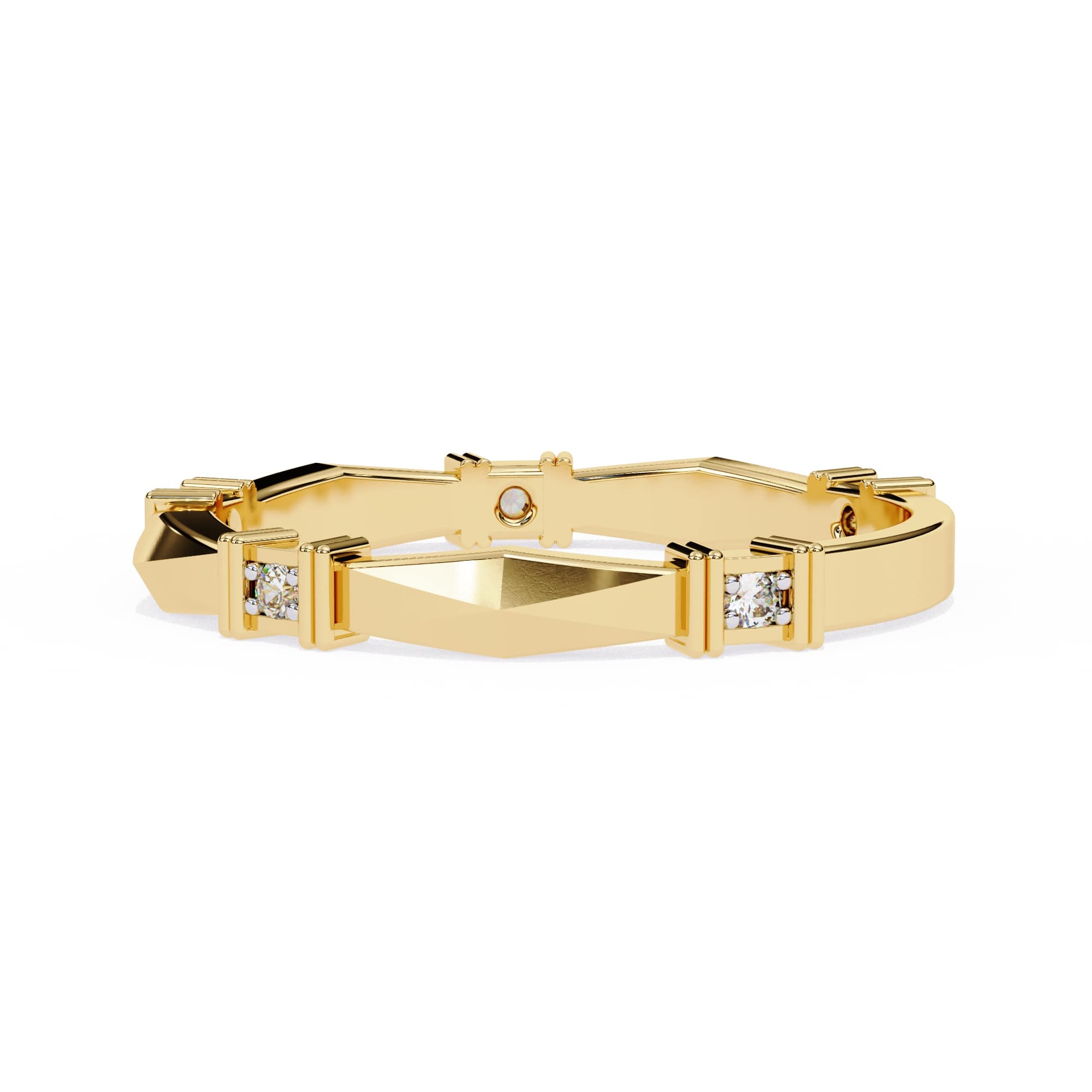 Elegant Diamond Side Stone Brilliance Ring