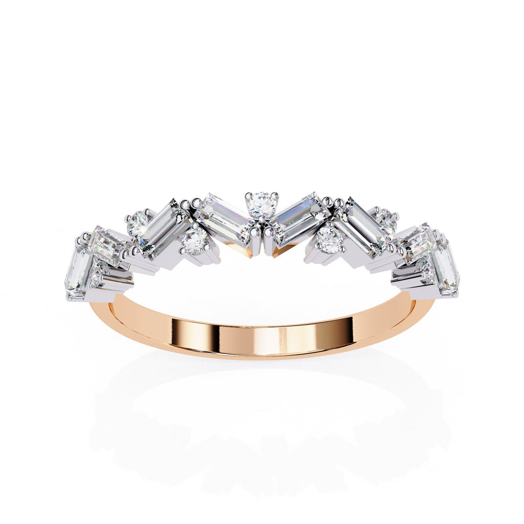Radiant Diamond Side Stone Eternity Ring