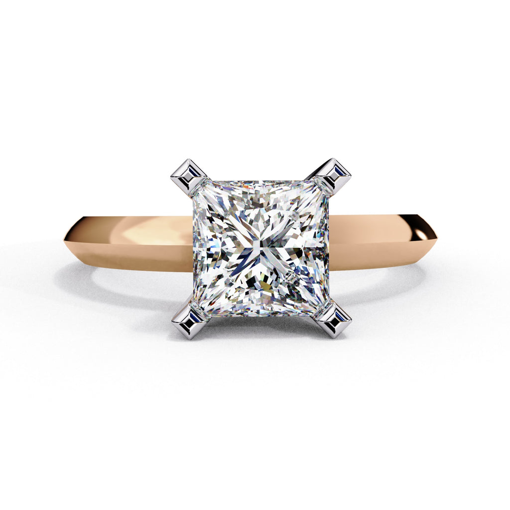 Radiant Solitaire Central Stone Diamond Ring