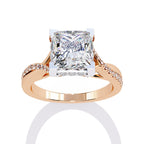 Radiant VVS Emerald Cut Central Brilliance Ring