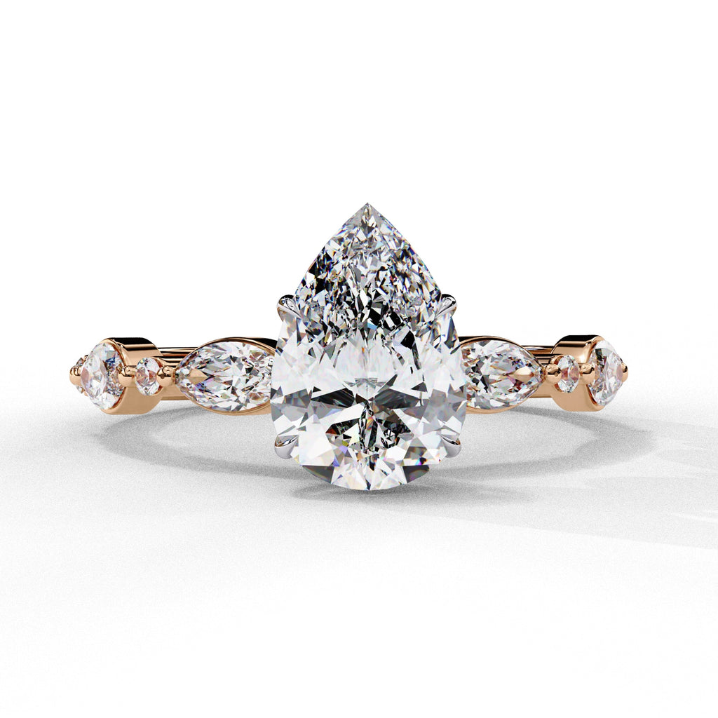 Radiant Brilliance Central Stone Diamond Ring