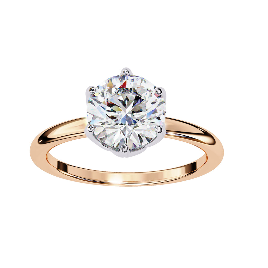 Elegant Central Stone Diamond Ring with Side Accents