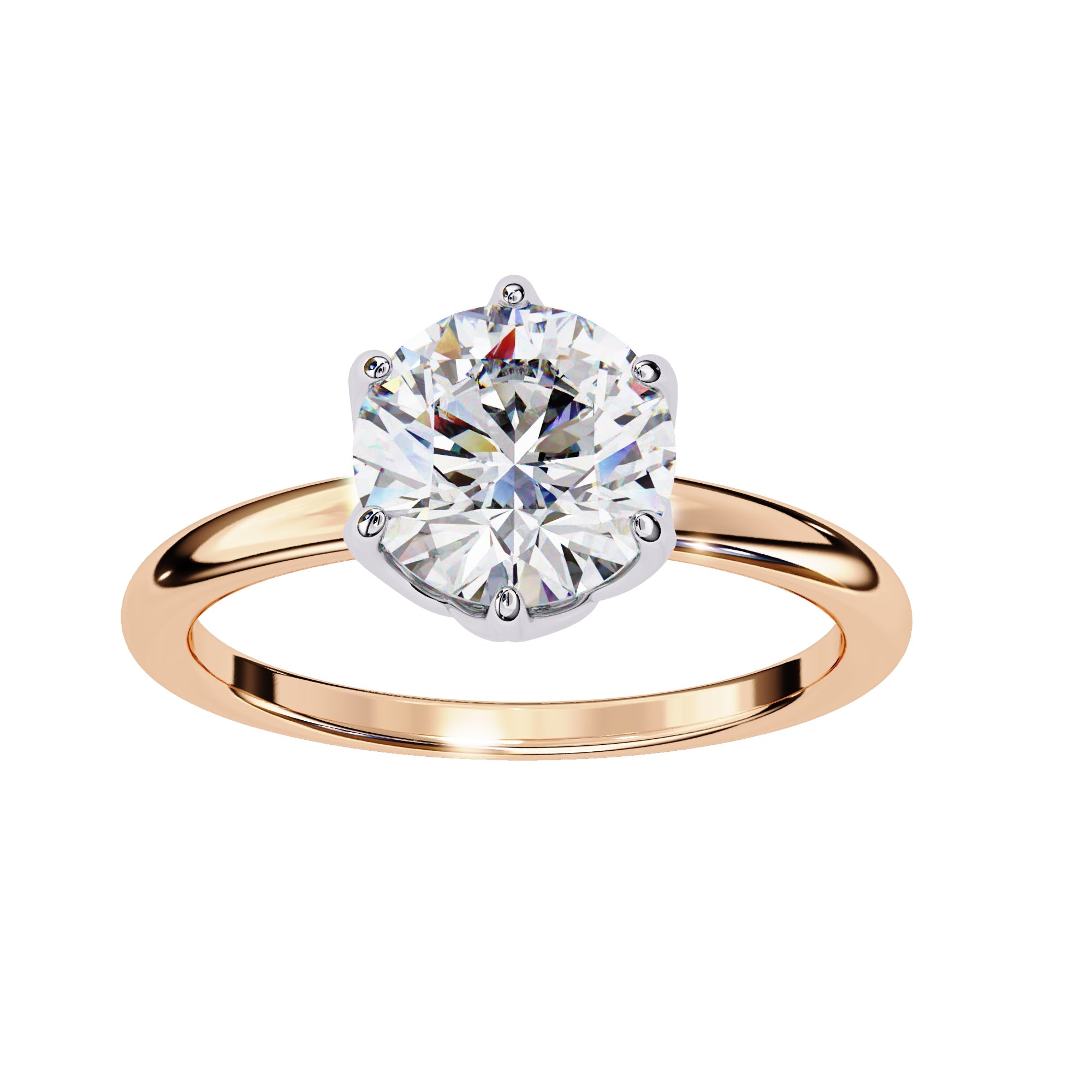 Elegant Central Stone Diamond Ring with Side Accents