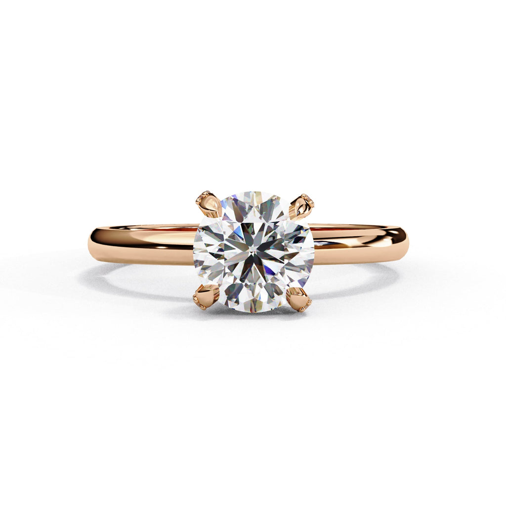 Radiant Central Stone Diamond Ring with Shimmering Side Accents