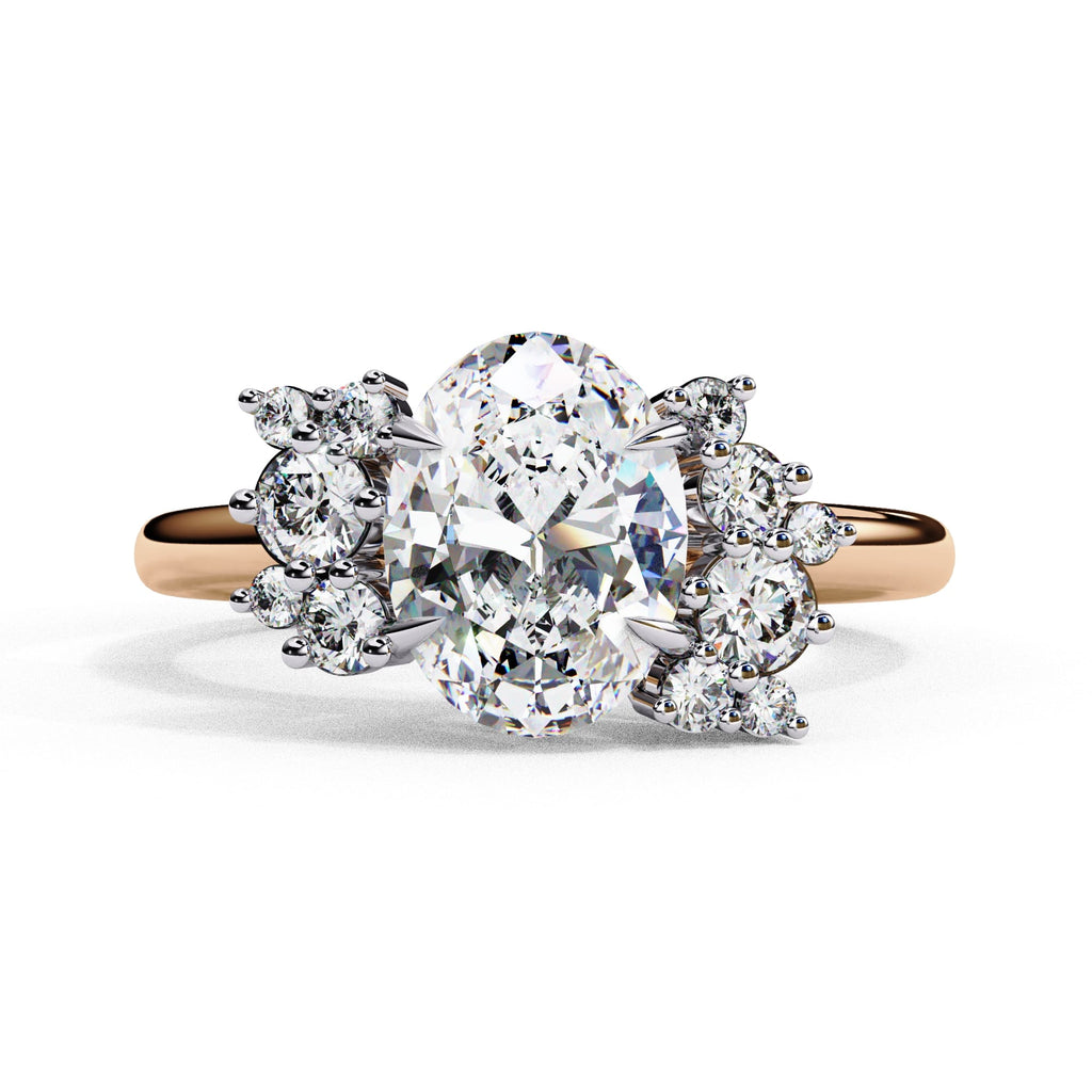 Elegant Central Stone Diamond Ring with Side Accents