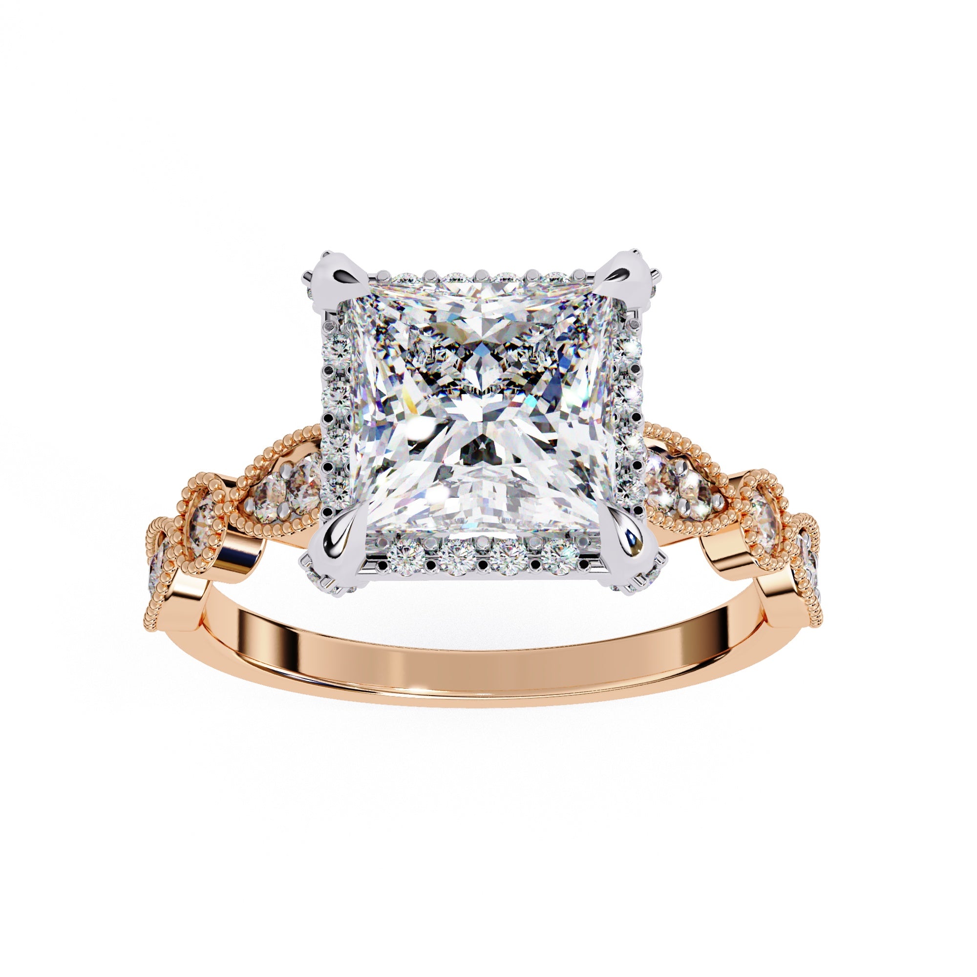 Elegant Diamond Side Stone Brilliance Ring