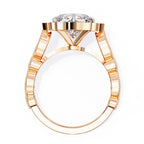 Elegant Diamond Central Stone and Side Accents Ring