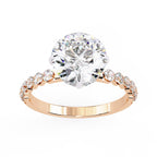 Radiant Central Brilliance Side Stone Ring
