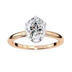 Elegant Radiance Central Solitaire Ring with Side Accents