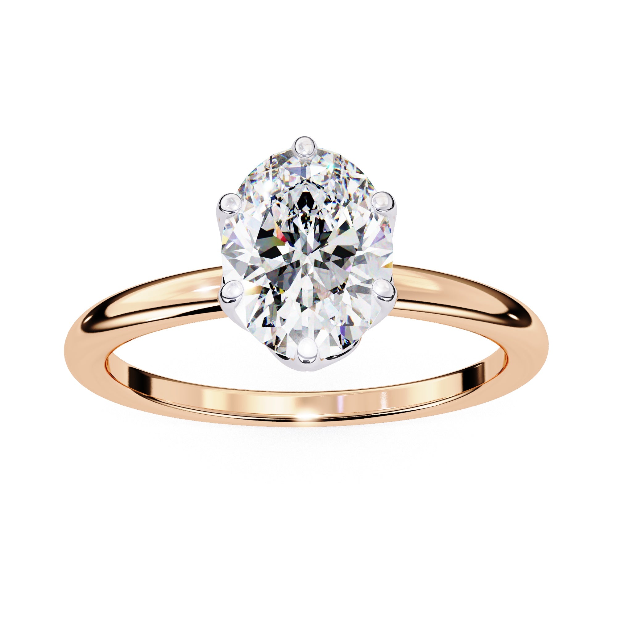 Elegant Radiance Central Solitaire Ring with Side Accents