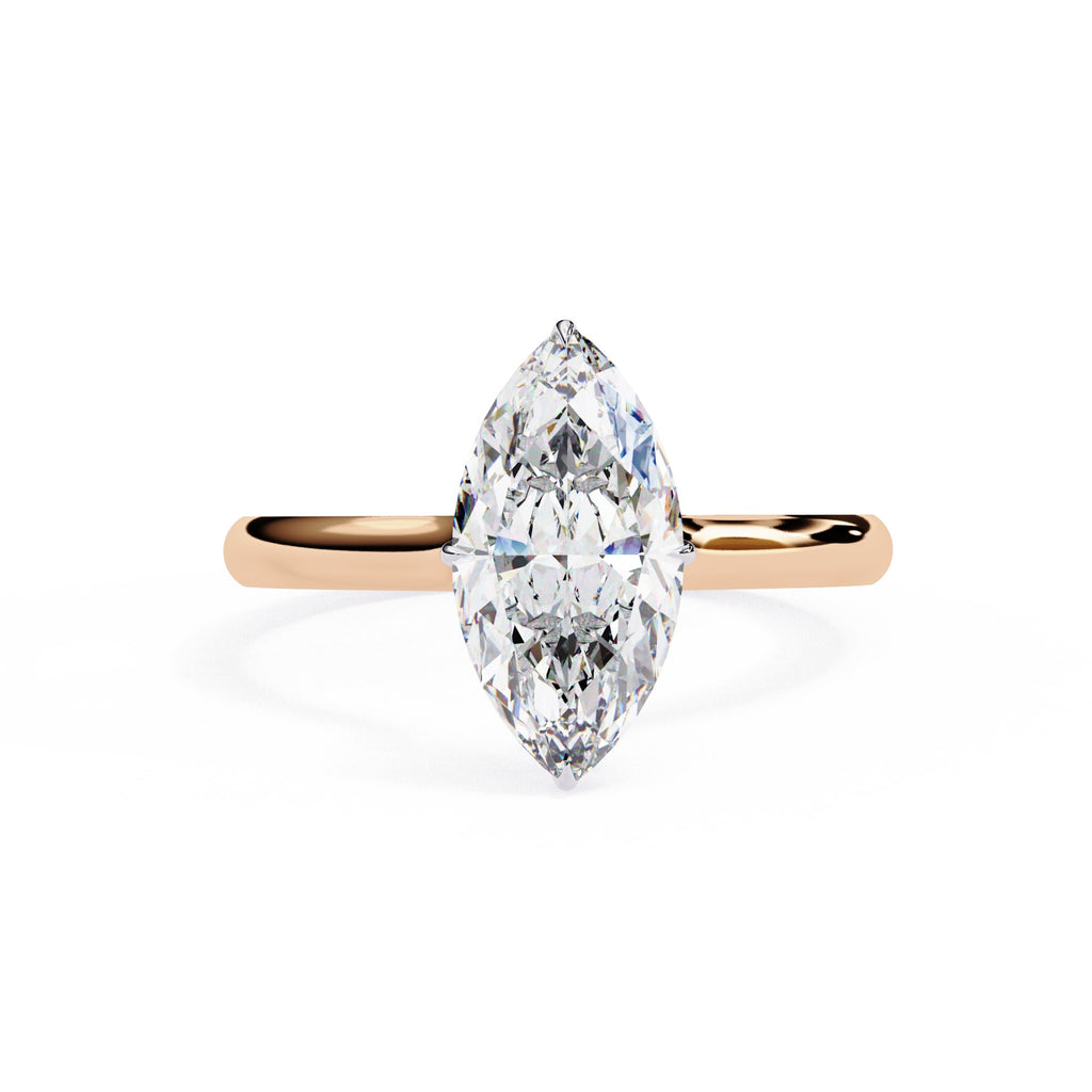 Radiant Central Stone Diamond Ring with Shimmering Side Accents