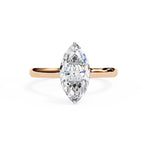 Radiant Central Stone Diamond Ring with Shimmering Side Accents