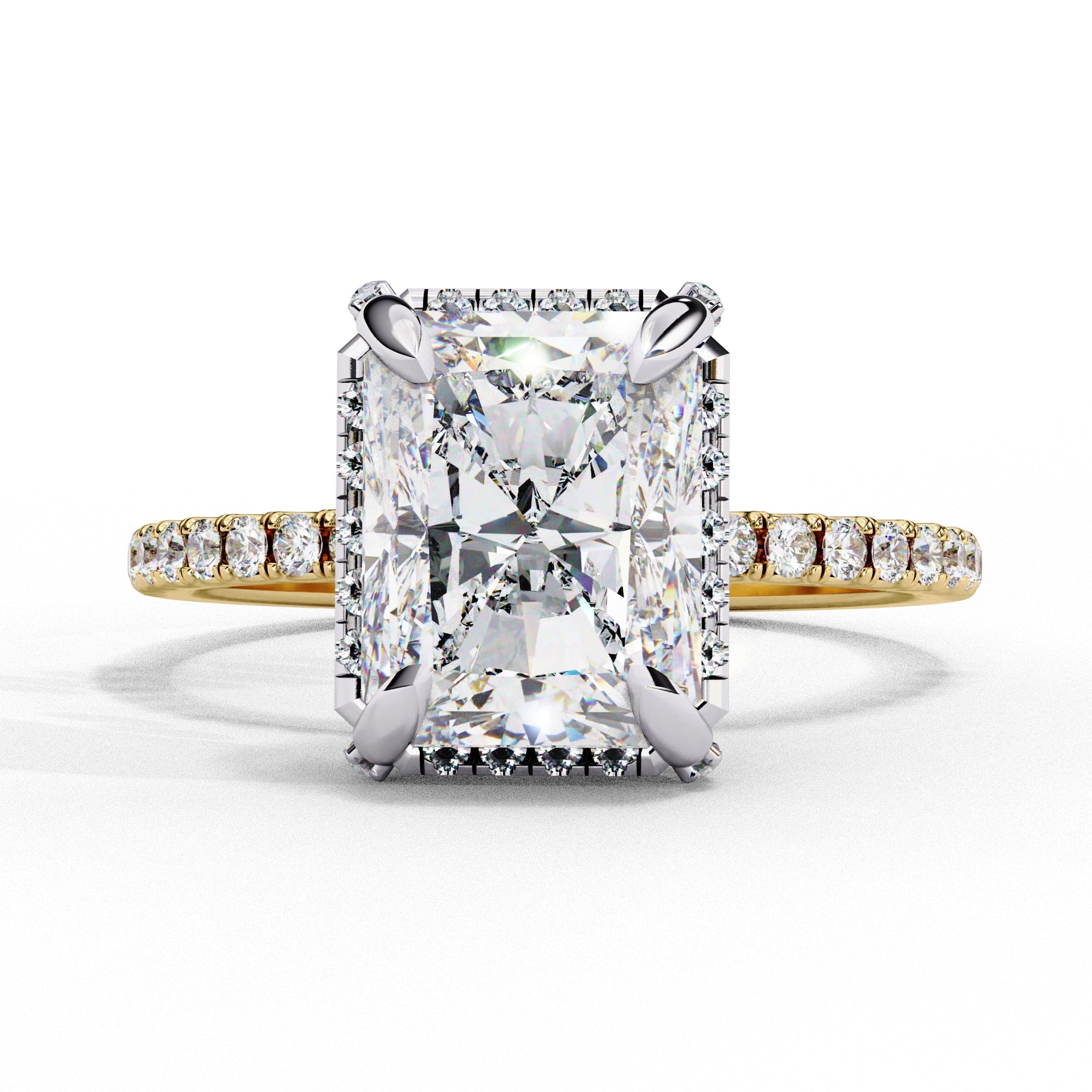 Elegant Central Stone Diamond Halo Ring