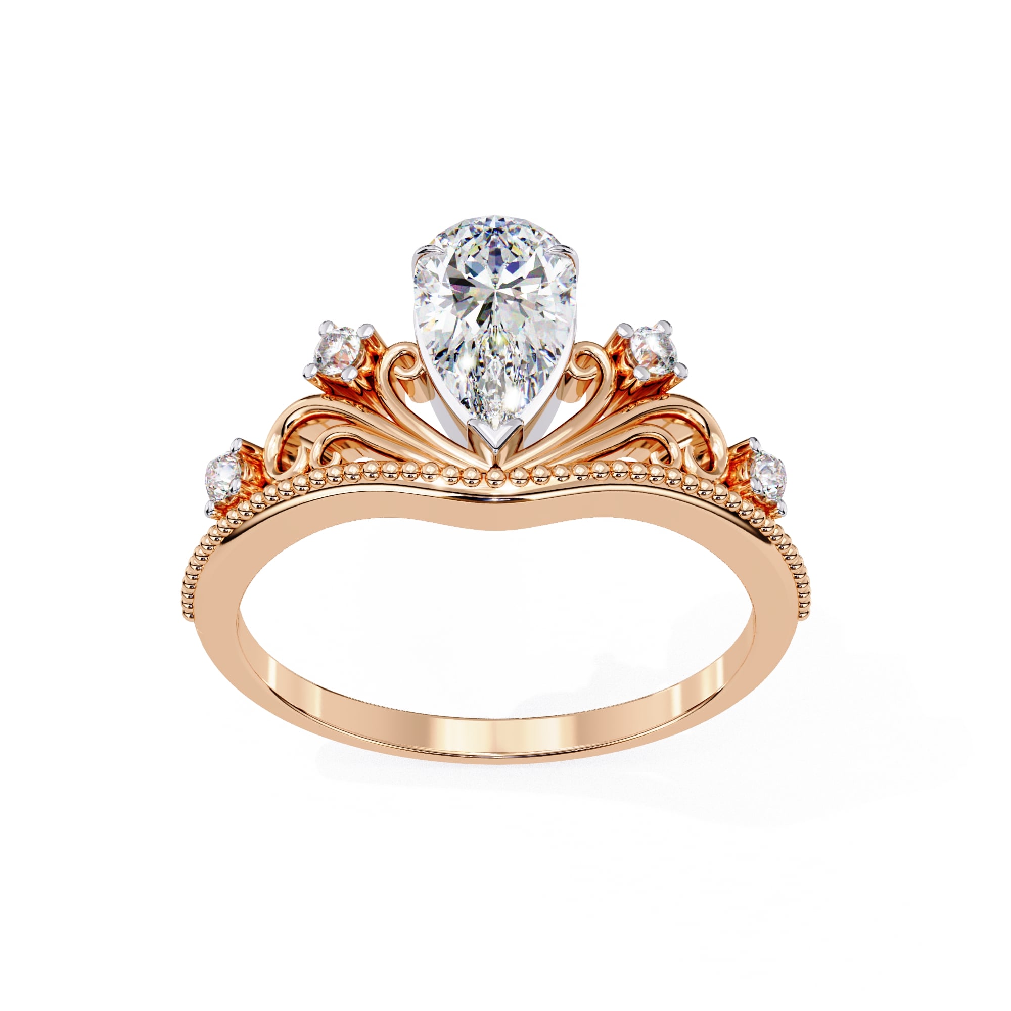 Elegant Radiance Central Stone Diamond Ring