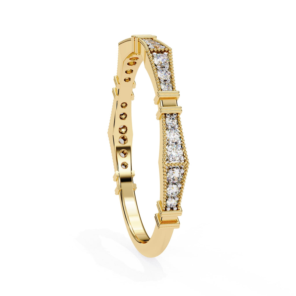 Elegant Diamond Side Stone Brilliance Ring