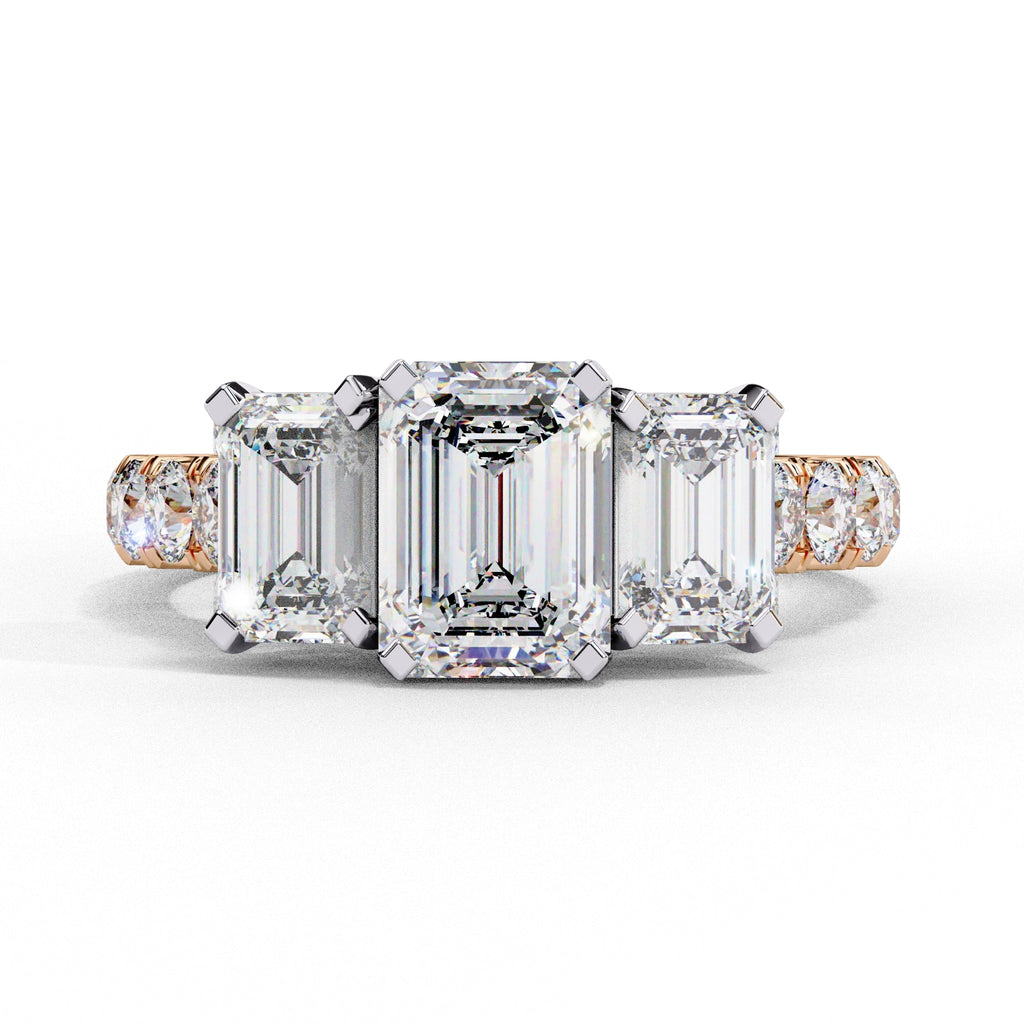 Elegant Central Stone Diamond Cluster Ring