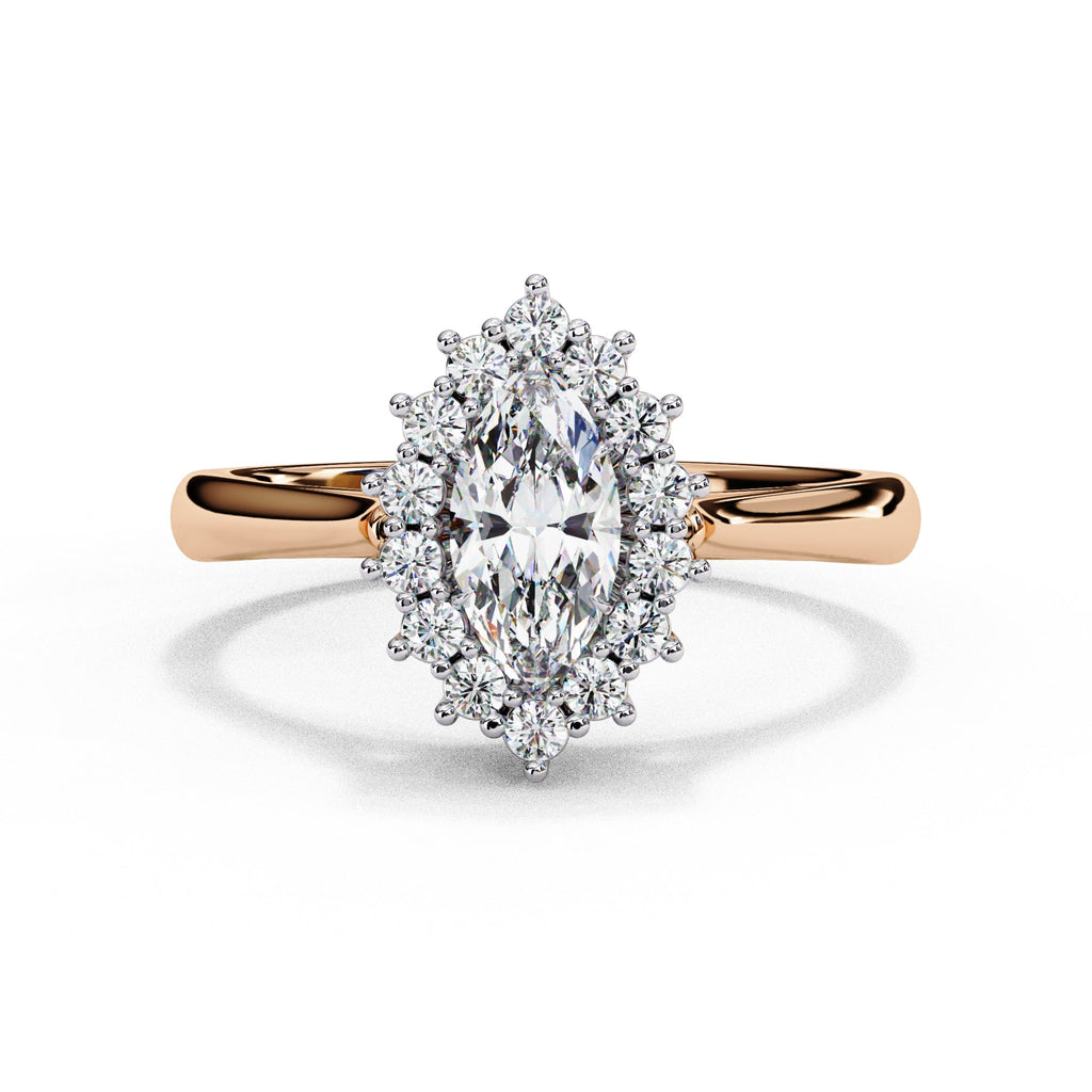Elegant Central Stone Diamond Ring with Radiant Side Accents