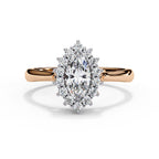 Elegant Central Stone Diamond Ring with Radiant Side Accents