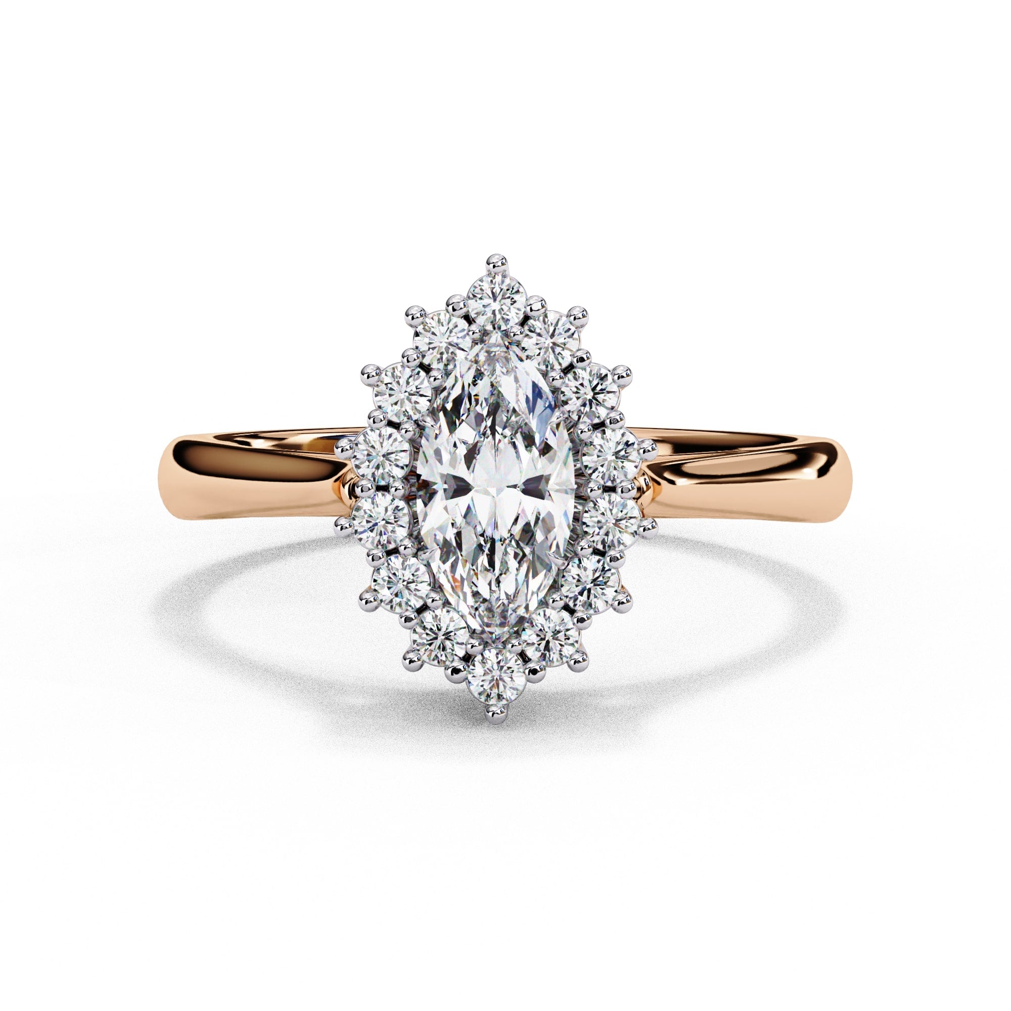 Elegant Central Stone Diamond Ring with Radiant Side Accents